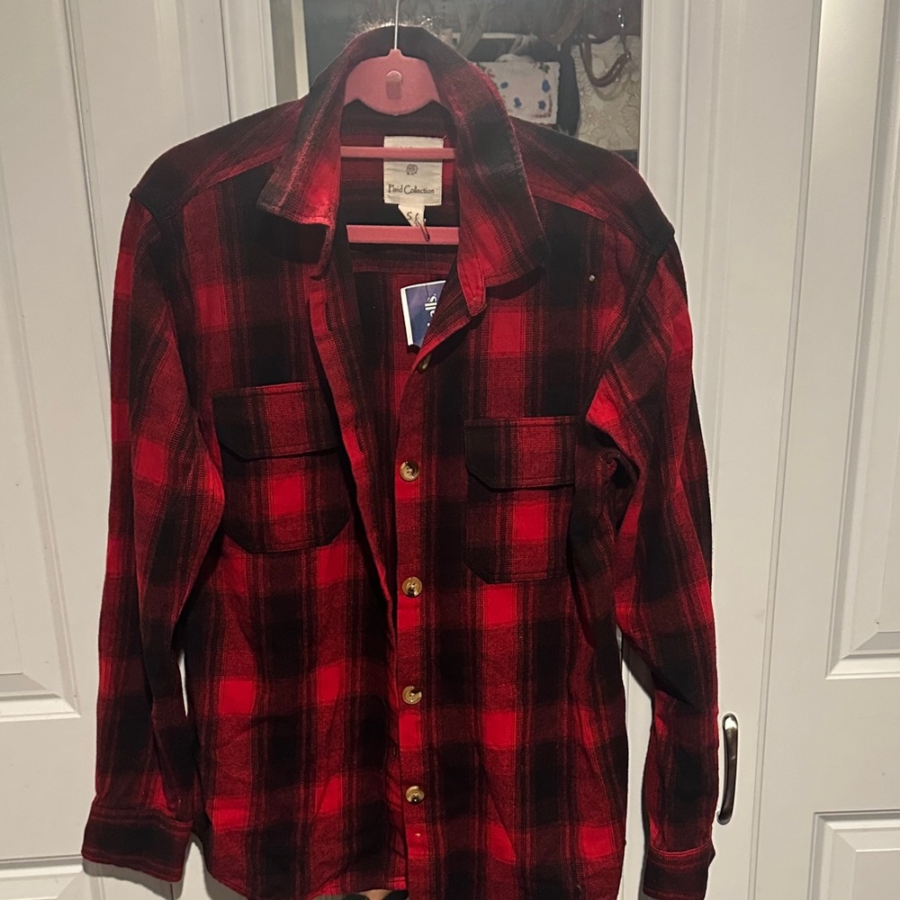 Japna Red and Black Plaid Shirt